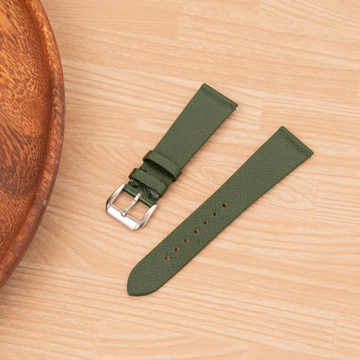 SAFFIANO STITCHLESS | DARK GREEN