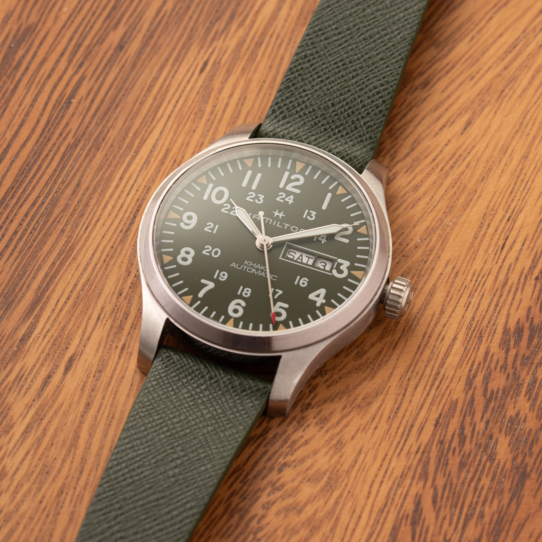 SAFFIANO STITCHLESS | DARK GREEN