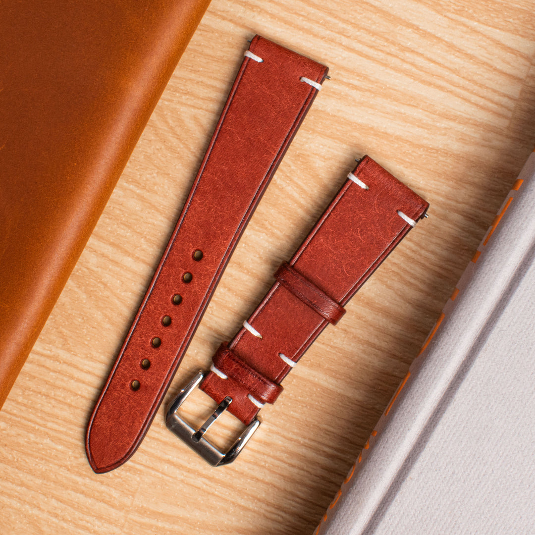 PUEBLO  | SIDE STITCHES RED BROWN