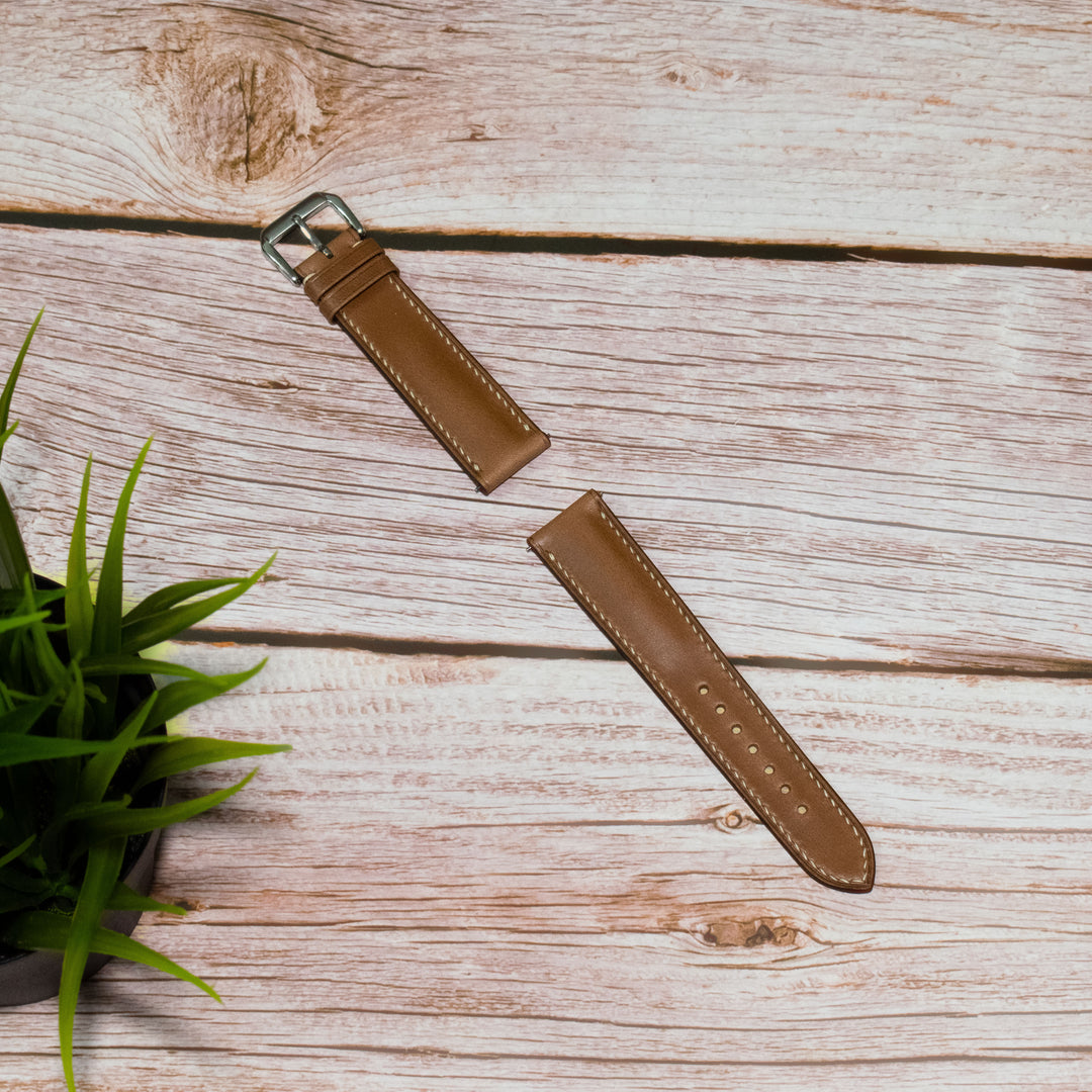 HORWEEN CHROMECXEL | TAN LEATHER WATCH STRAP | DUBAI | OPTO WATCH CO_opto-watch-co.