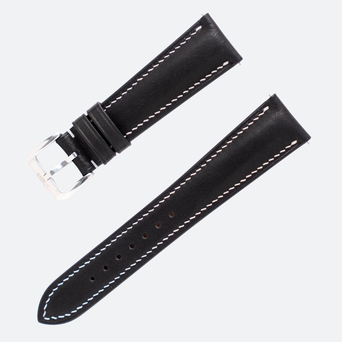 Barenia Slim Black Leather watch strap by OPTO WATCH CO., photo 2