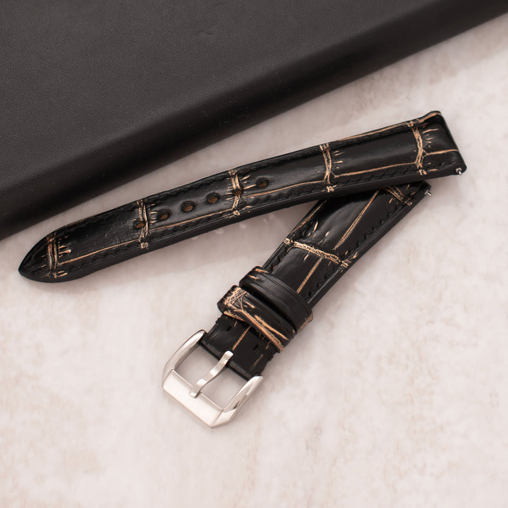 ALLIGATOR | BLACK AND GOLD | OPTO WATCH CO.