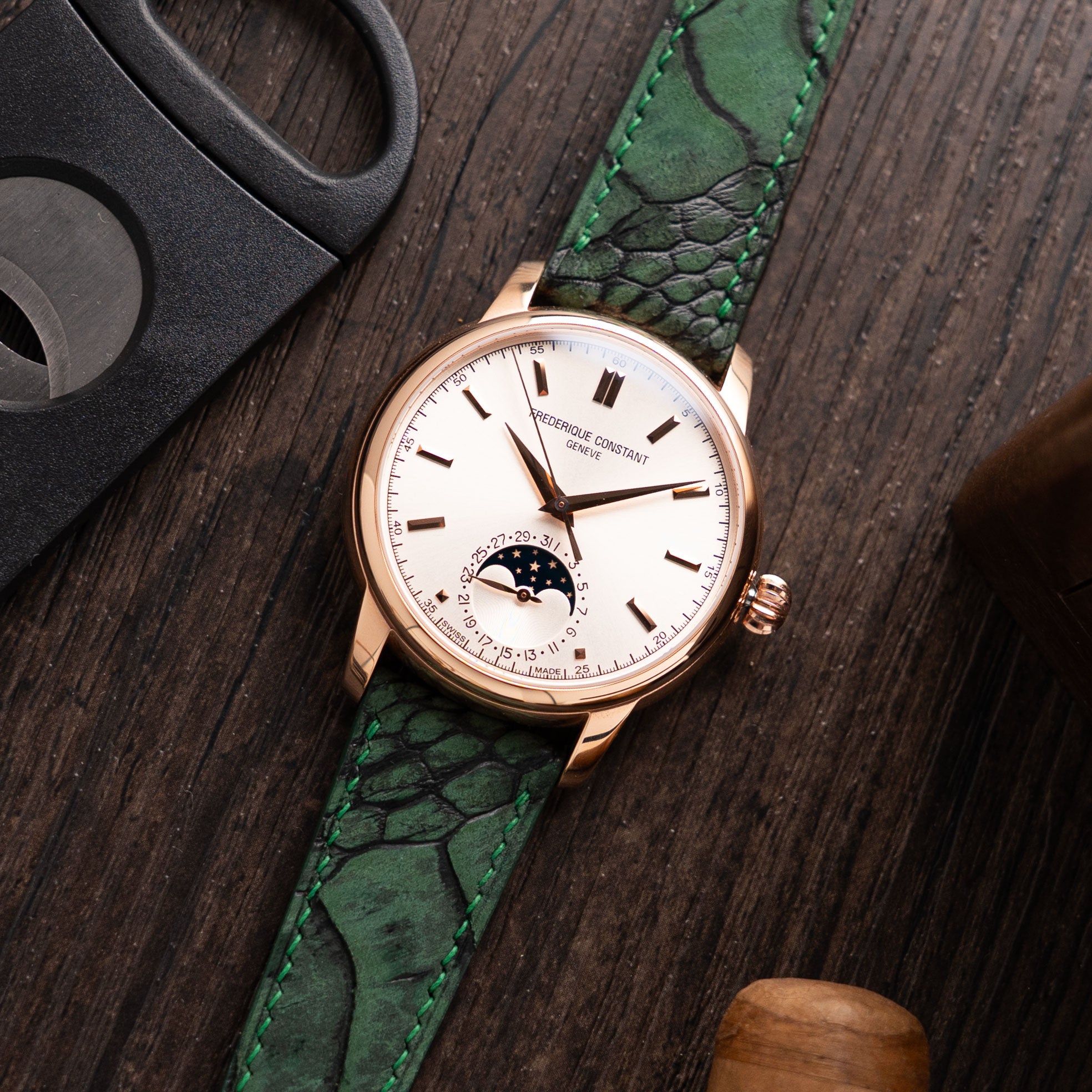 OSTRICH LEG NUBUCK | GREEN