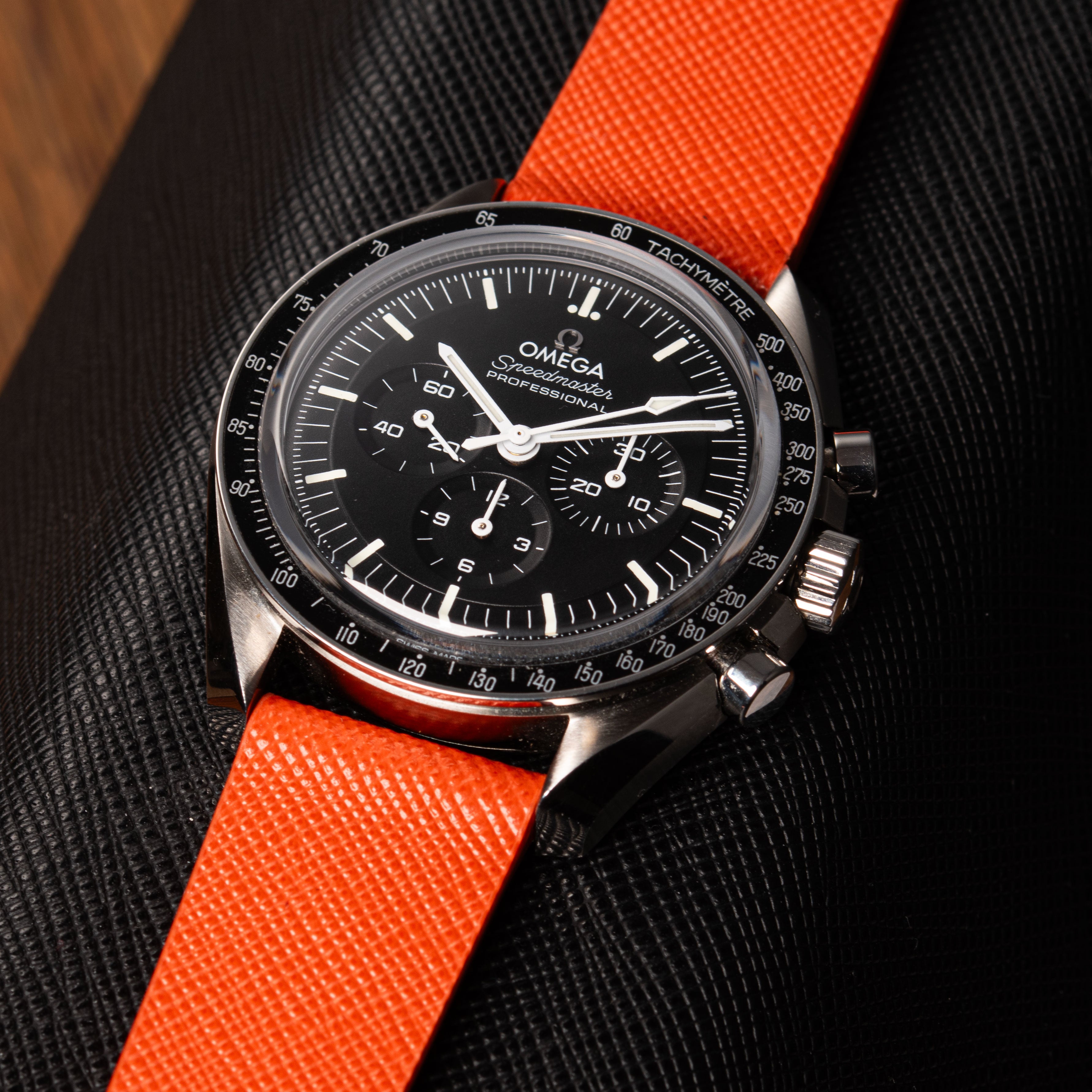 Saffiano Orange Watch Strap Saffiano Leather Watch Strap OPTO