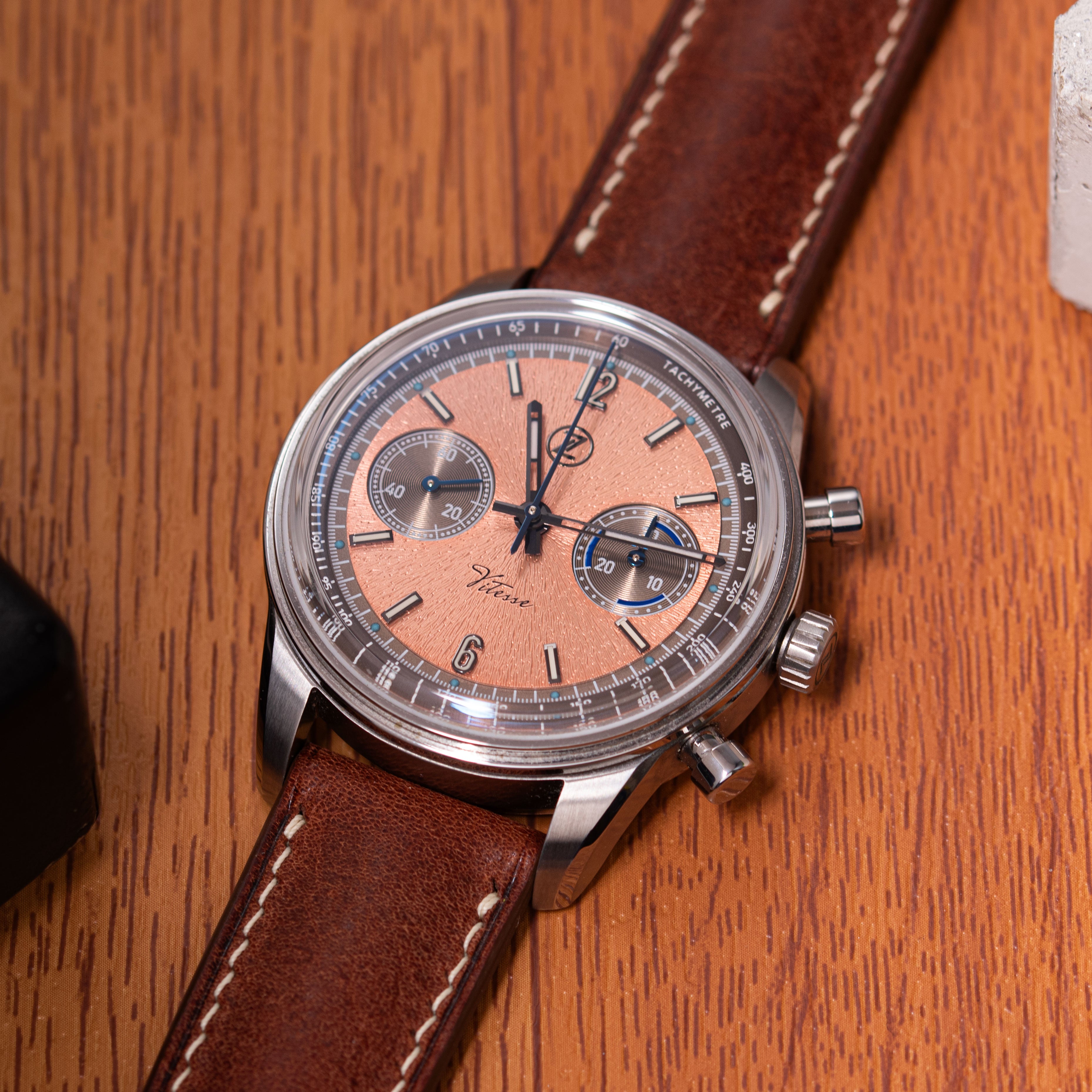 Brown Watch Strap - Waxed Up Leather Watch Strap – OPTO WATCH CO.