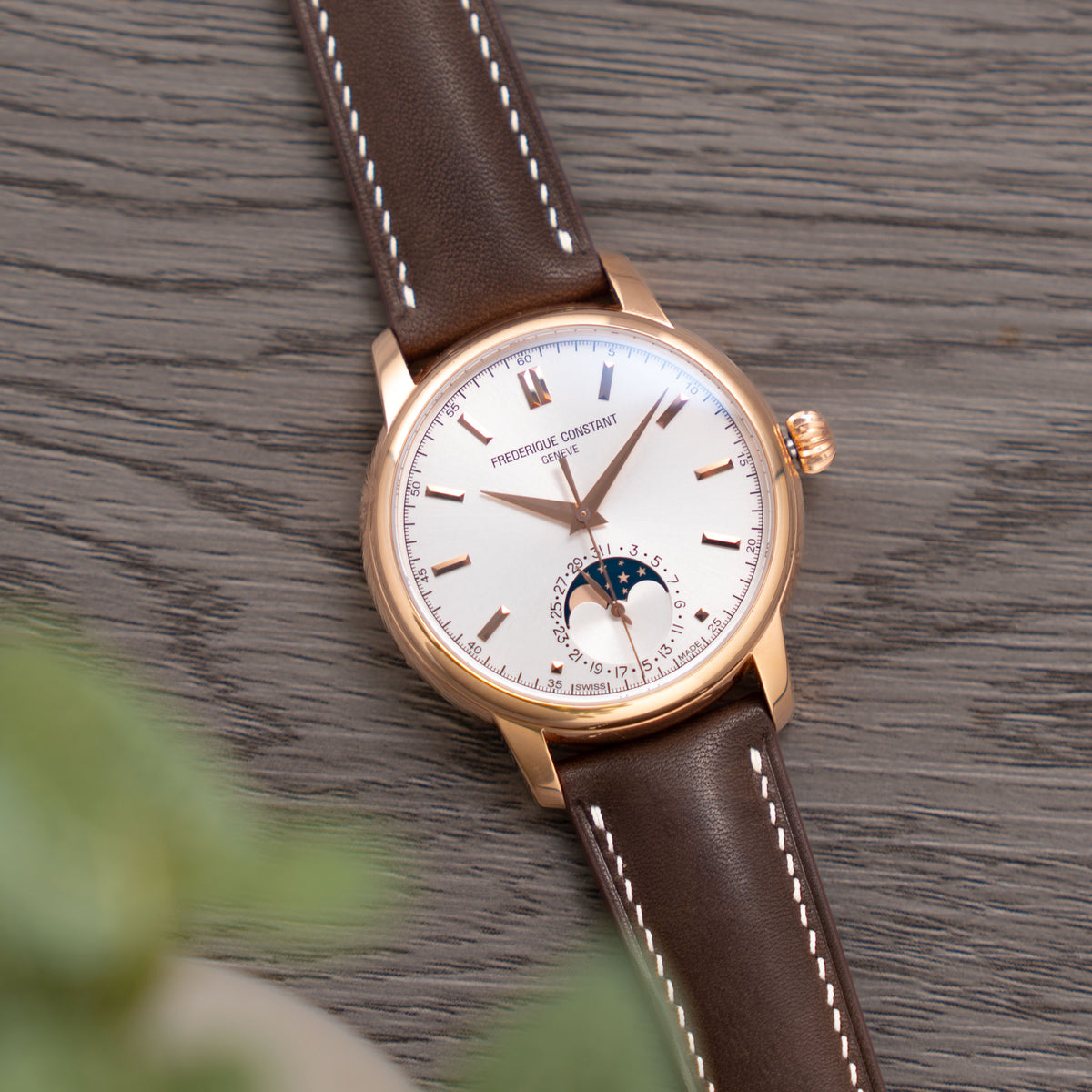 Barenia Slim Dark Brown Leather watch strap by OPTO WATCH CO., photo 1
