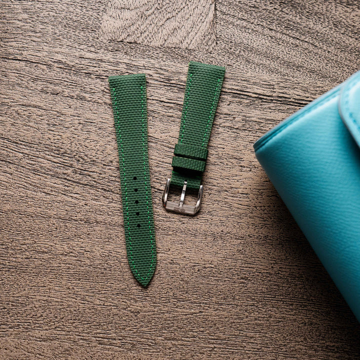 RUBBERISED SAILCLOTH STRAP | GREEN