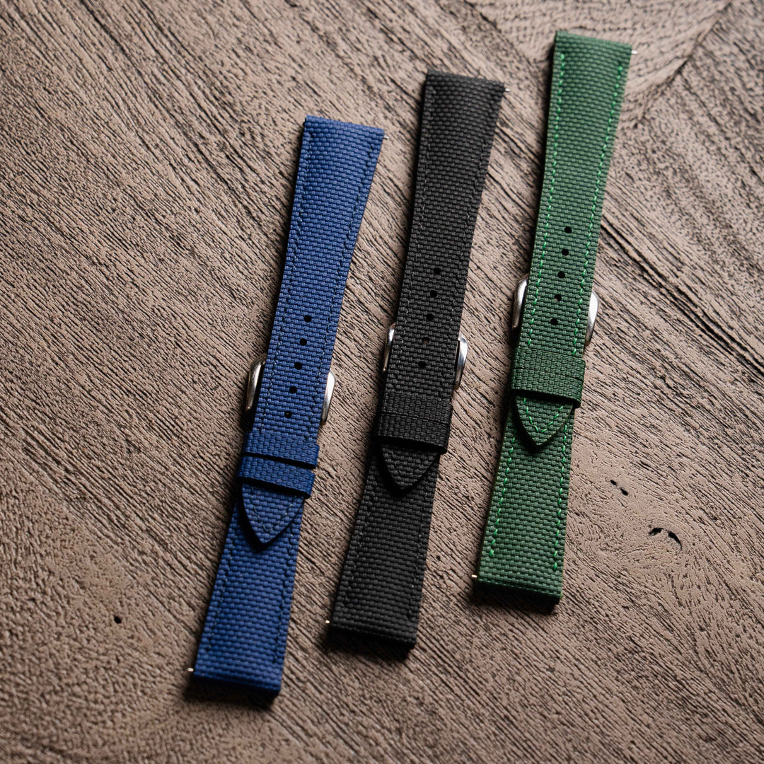 RUBBERISED SAILCLOTH STRAP | BLACK