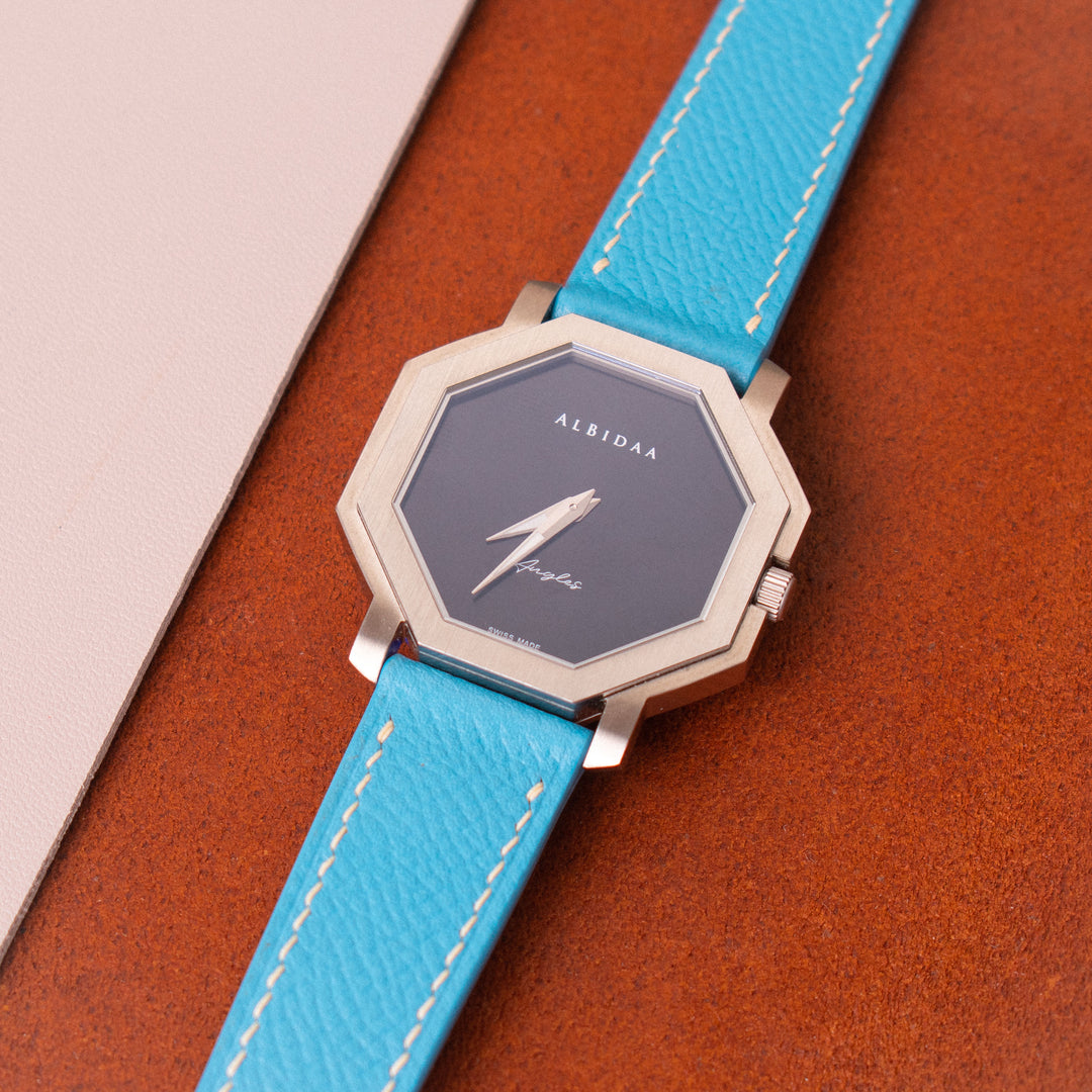 EPSOM | BABY BLUE LEATHER WATCH STRAP | OPTO WATCH CO