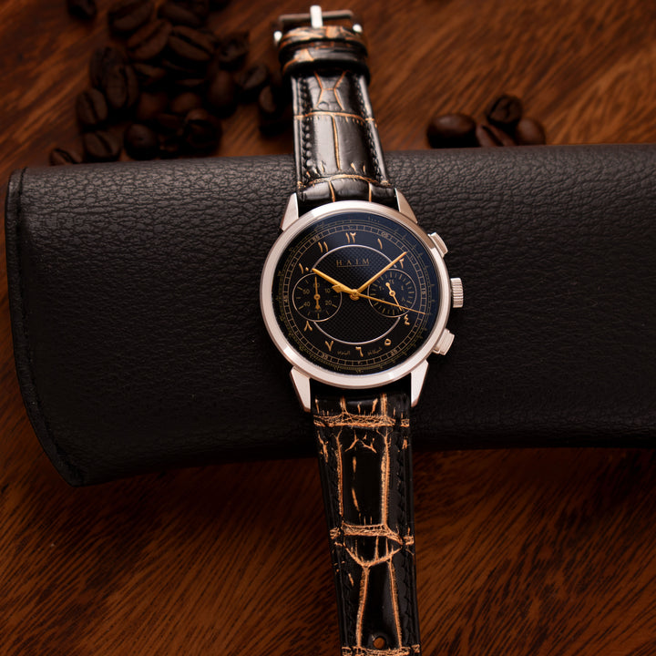 ALLIGATOR | BLACK AND GOLD | OPTO WATCH CO.