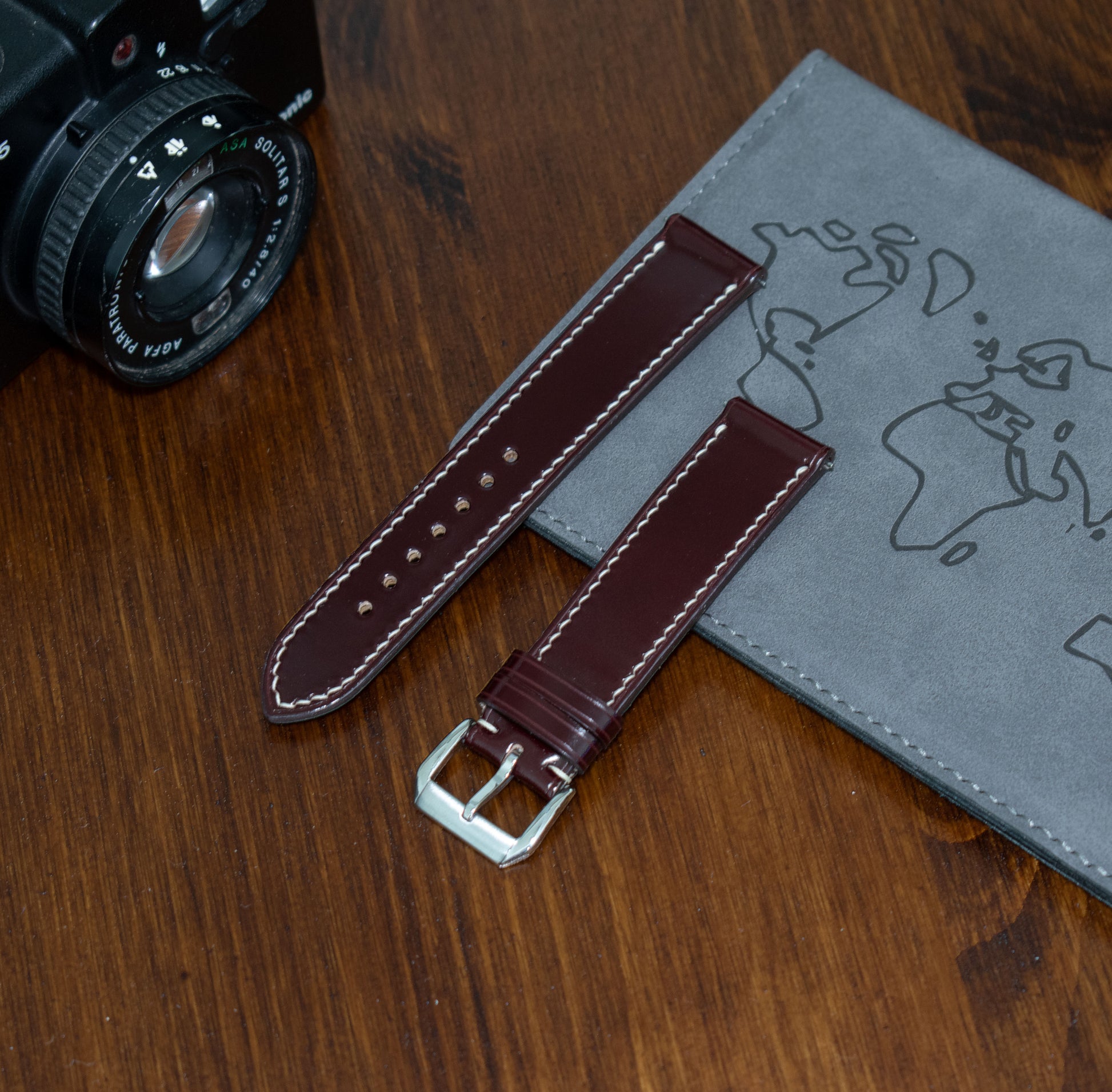 SHELL CORDOVAN | DARK BROWN LEATHER WATCH STRAP | DUBAI | OPTO WATCH CO_opto-watch-co.