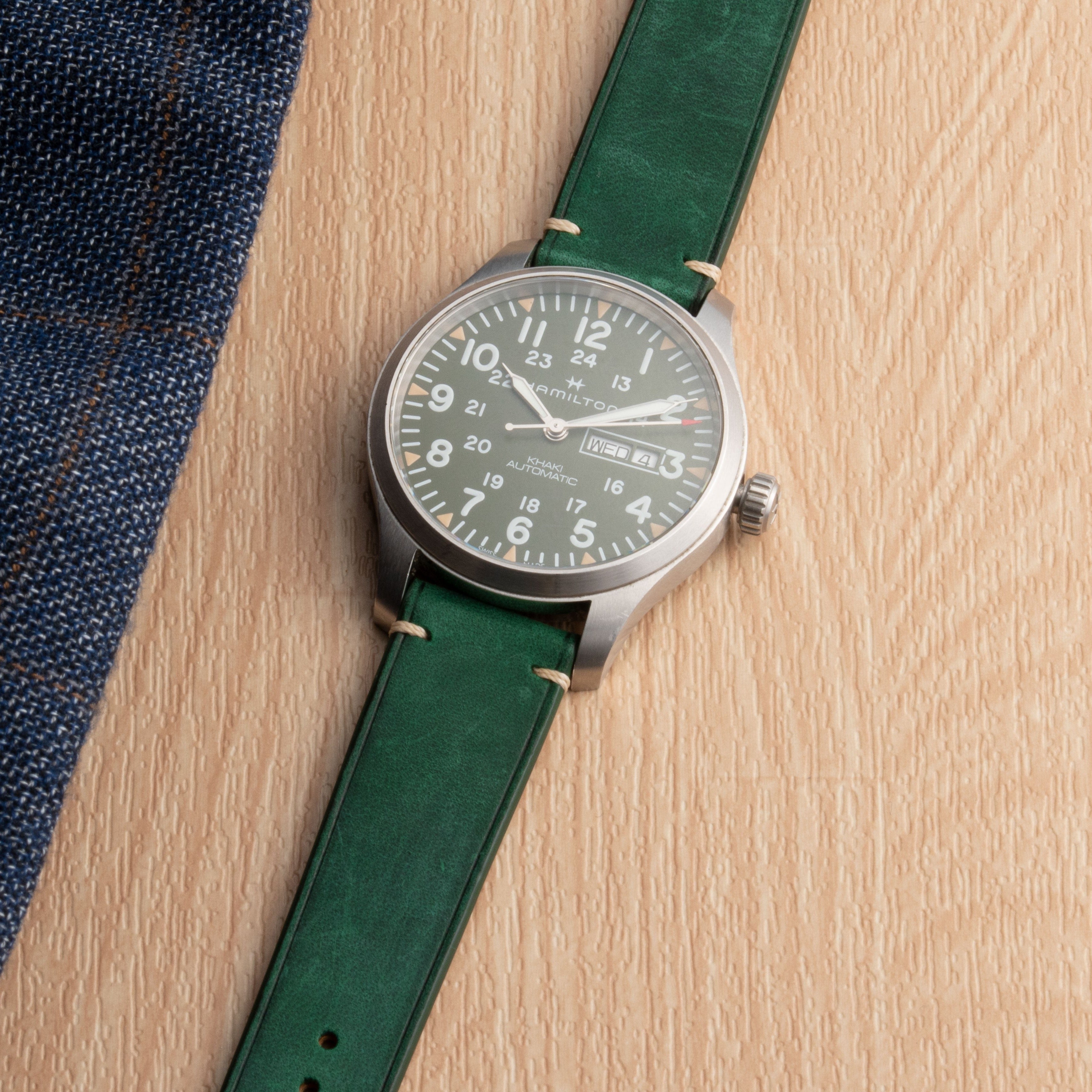 Crazy Horse Dark Green Watch Strap Crazy Horse Watch Strap