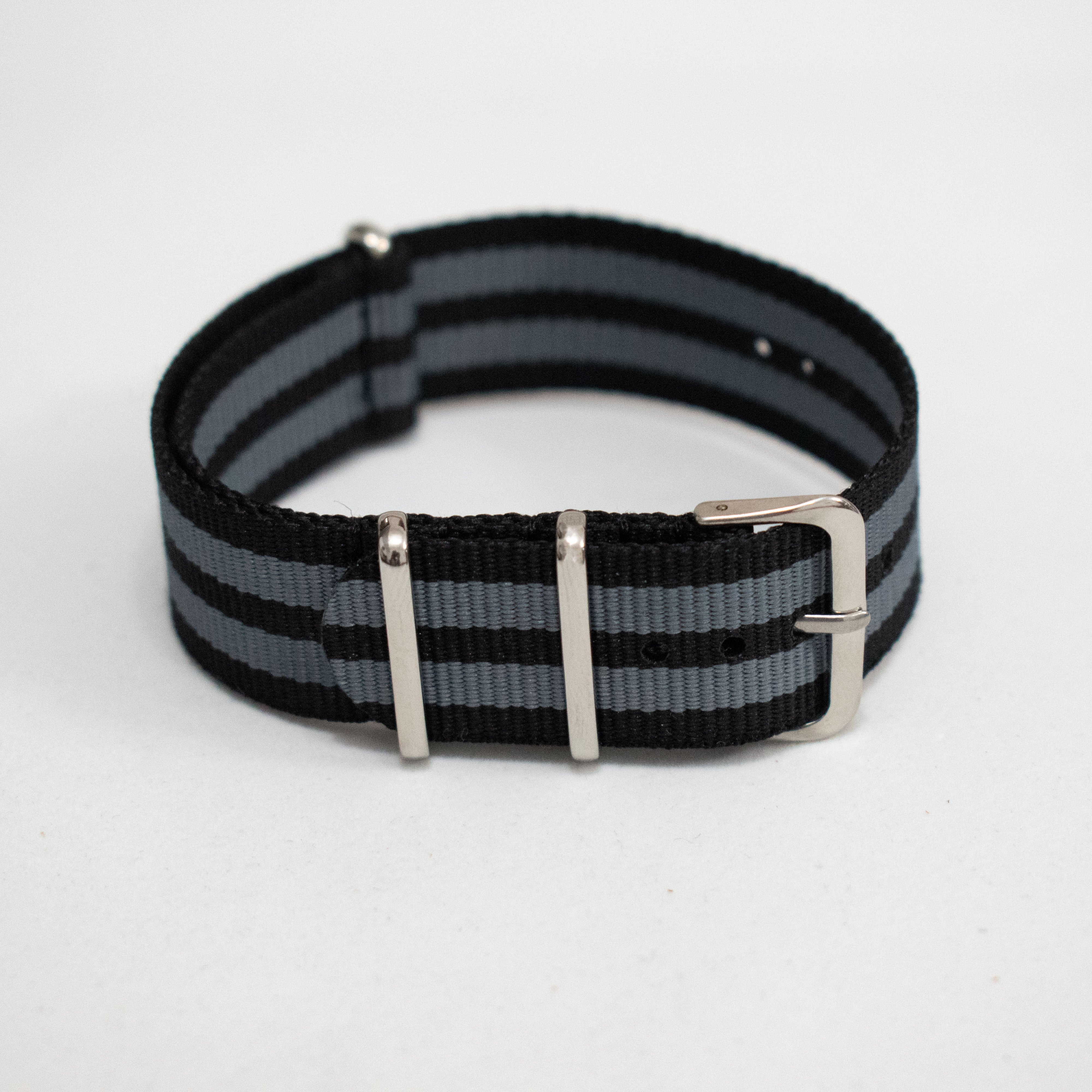 BLACK AND GREY | NATO WATCH STRAP | DUBAI_opto-watch-co.