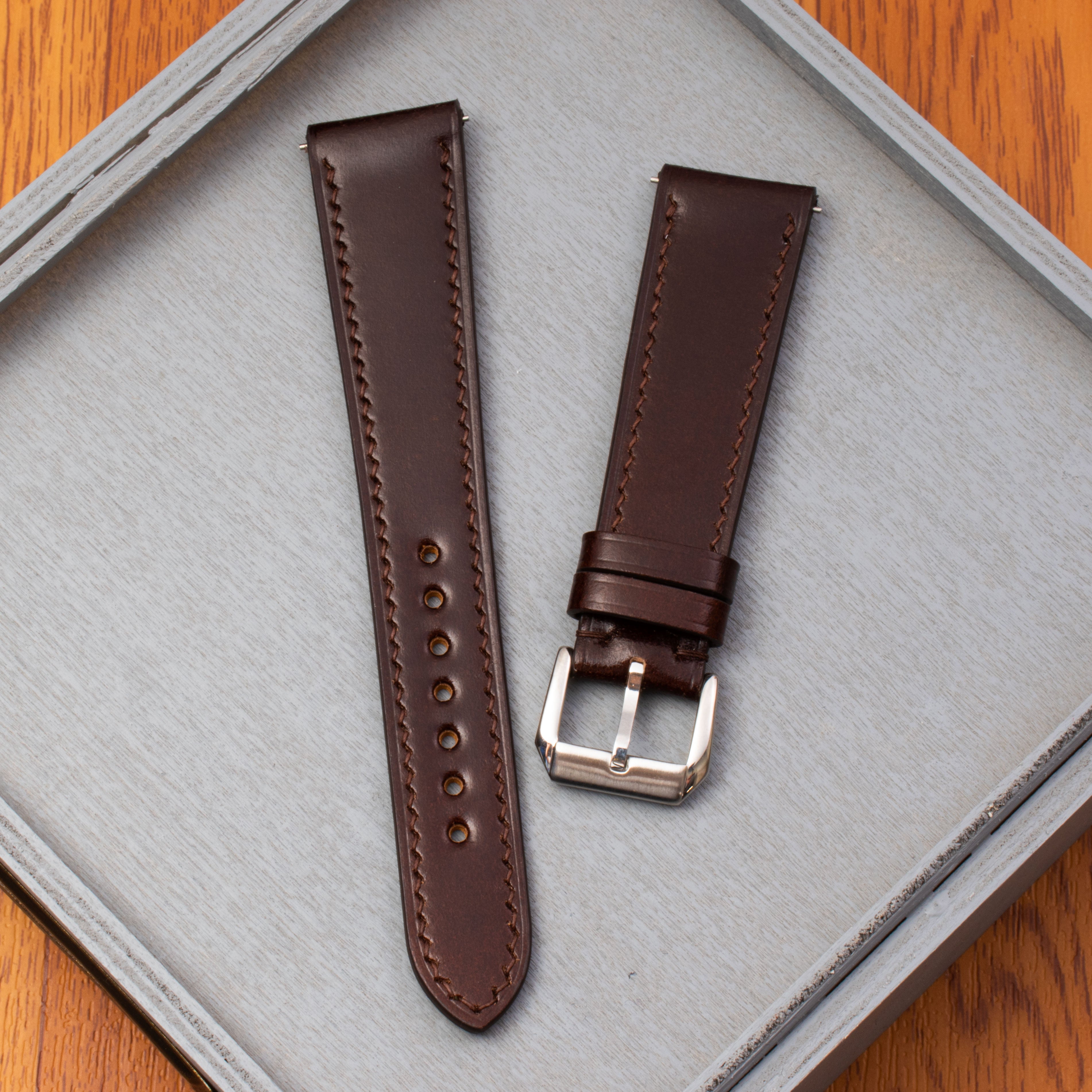 SHELL CORDOVAN SLIM | CHOCOLATE BROWN