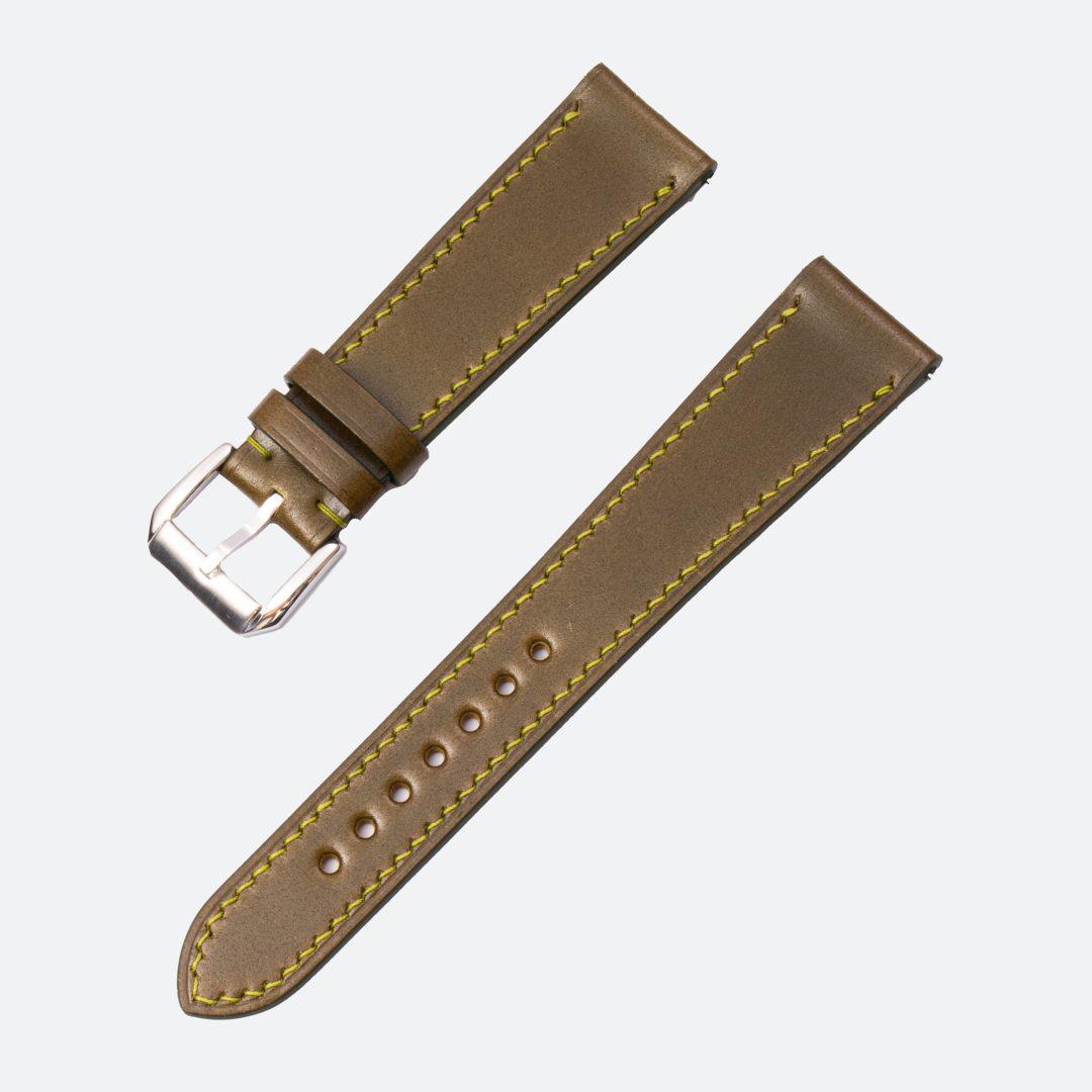 SHELL CORDOVAN SLIM | OLIVE GREEN | OPTO WATCH CO.