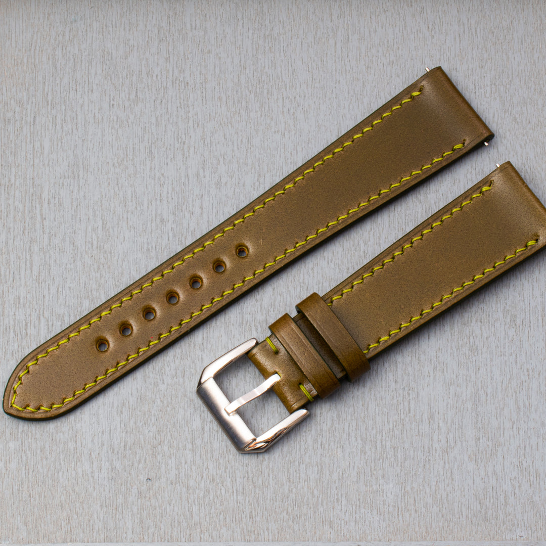 SHELL CORDOVAN SLIM | OLIVE GREEN | OPTO WATCH CO.