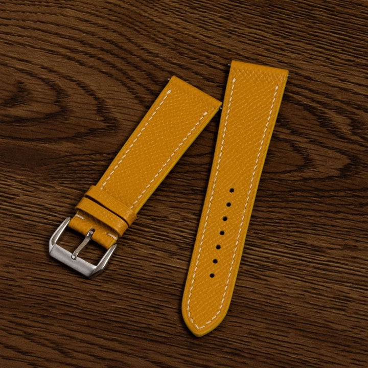 EPSOM | YELLOW LEATHER WATCH STRAP | OPTO WATCH CO