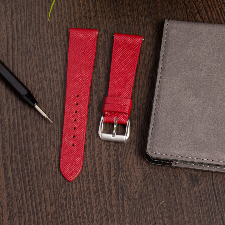 SAFFIANO STITCHLESS | RED | OPTO WATCH CO.