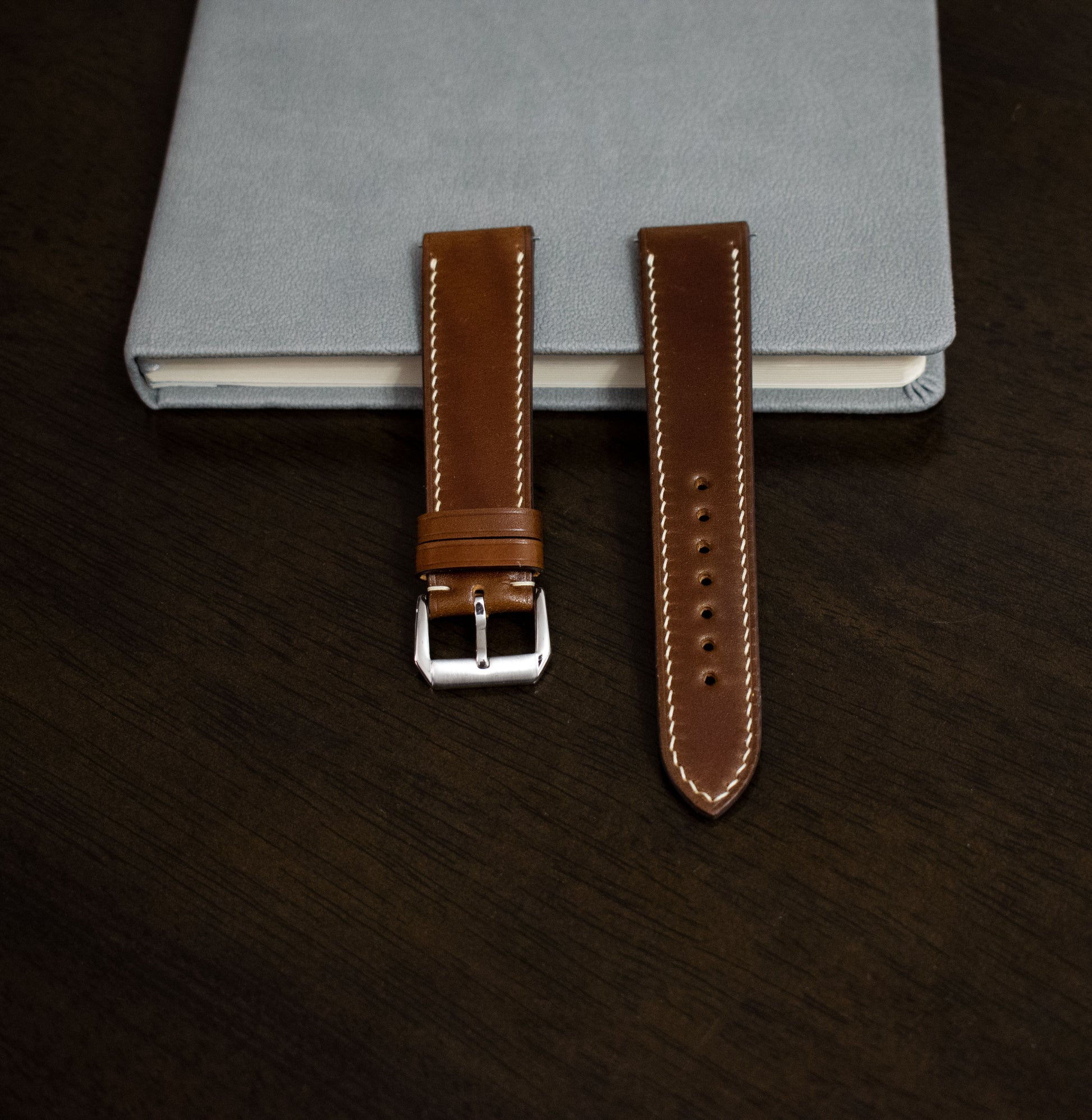 SHELL CORDOVAN | LIGHT BROWN LEATHER WATCH STRAP | DUBAI | OPTO WATCH CO_opto-watch-co.